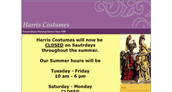 Desktop Screenshot of harriscostumes.net